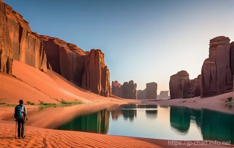 차드로 가는 항공편 정보 - **Prompt 1: Majestic Ennedi Landscape at Sunset**
    A wide-angle, cinematic shot of the Ennedi Mas...